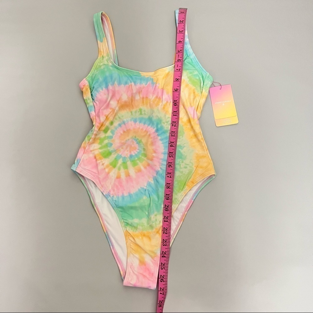 STONEY Clover Lane X Target Tie Dye Cheeky High Leg One Piece Swim Suit XXS - Picture 10 of 12
